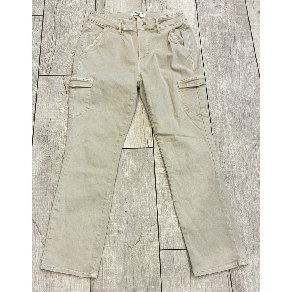 Paige Jolie High Rise Slim Ankle Pant Size 28 Beige Clean Girl Minimalist Casual